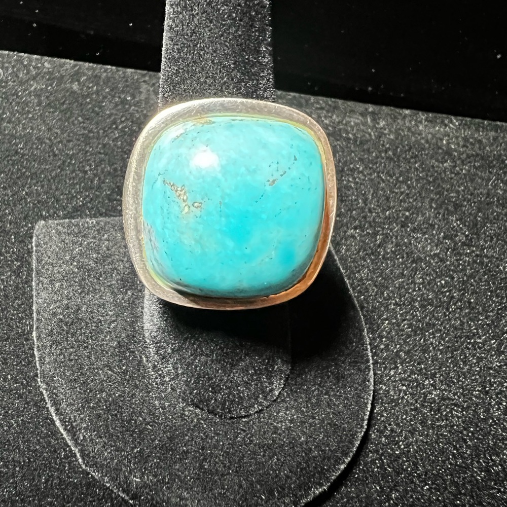 Turquoise Silver Ring - image 5